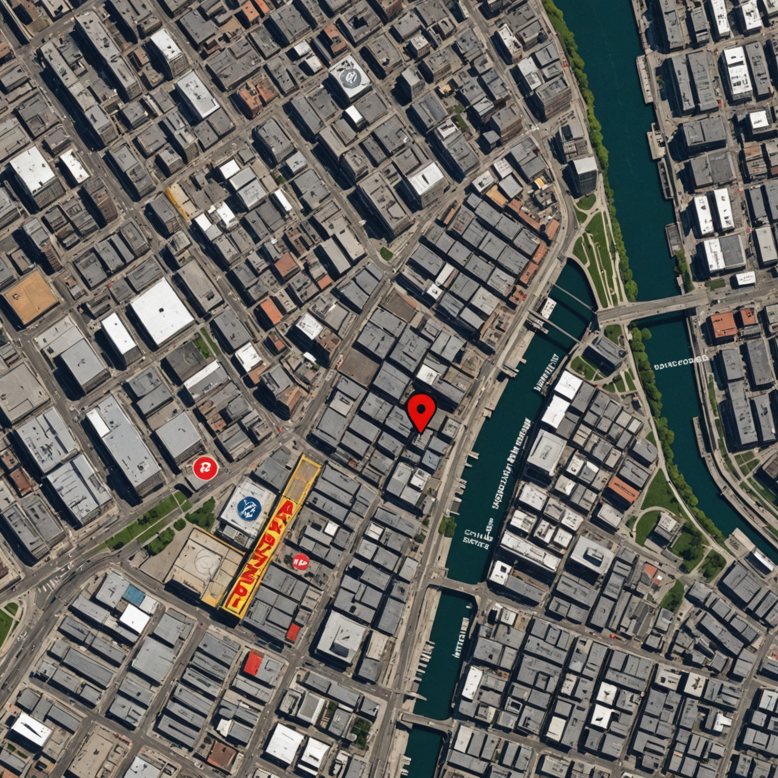 Map showing Salvatore's Pizza Express location at 123 Queen Street West, Toronto, M5H 3R1, Canada. The map displays the downtown Toronto area with the restaurant marked prominently, surrounded by nearby landmarks and streets including University Avenue, Yonge Street, and the waterfront area.